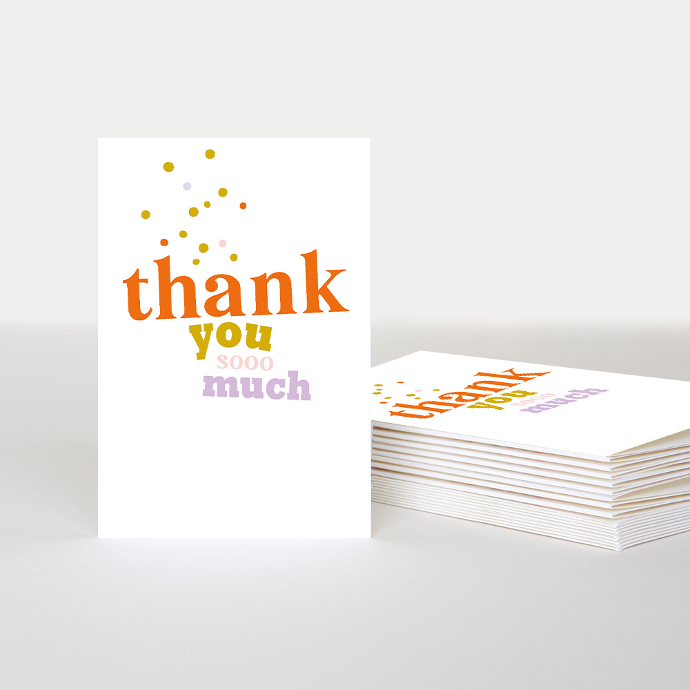 Thank You Sooo Much Cards Pack of 10 By Caroline Gardner
